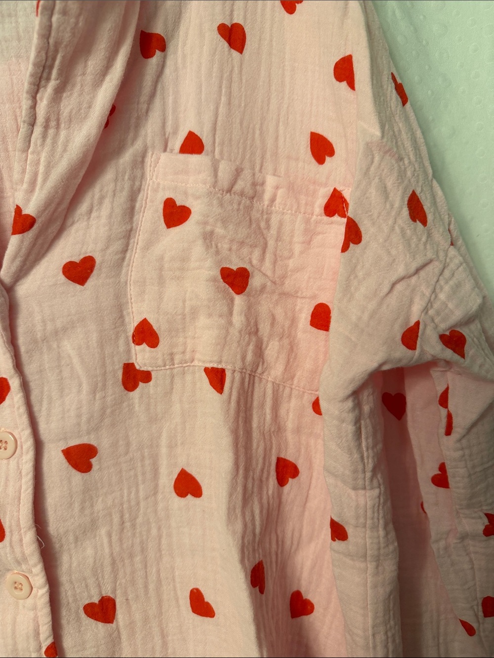 Women’s Pink Heart-Print Pajama Set - Picture 3 of 8